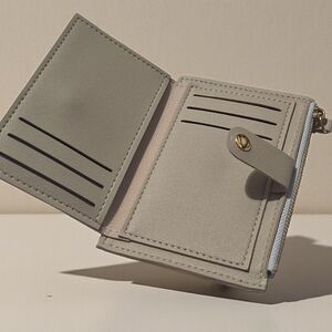 Gray Bifold Wallet with Snap Closure